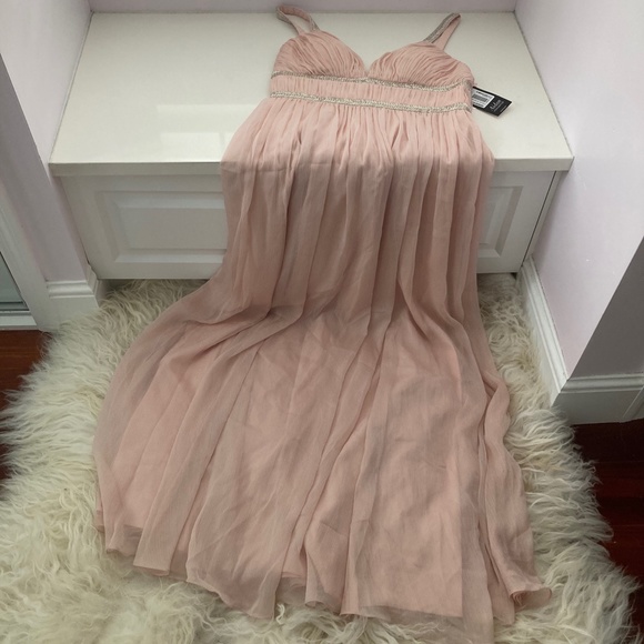 AIDAN BY AIDAN MATTOX CHIFFON BEADED EVENING DRESS - Picture 2 of 8